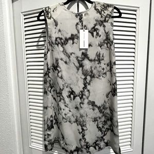 Limited edition marble print shirt dress